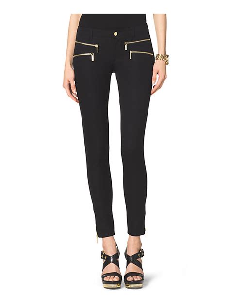 michael michael kors zip-pocket stretch-twill skinny jeans|MICHAEL Michael Kors Izzy Zip.